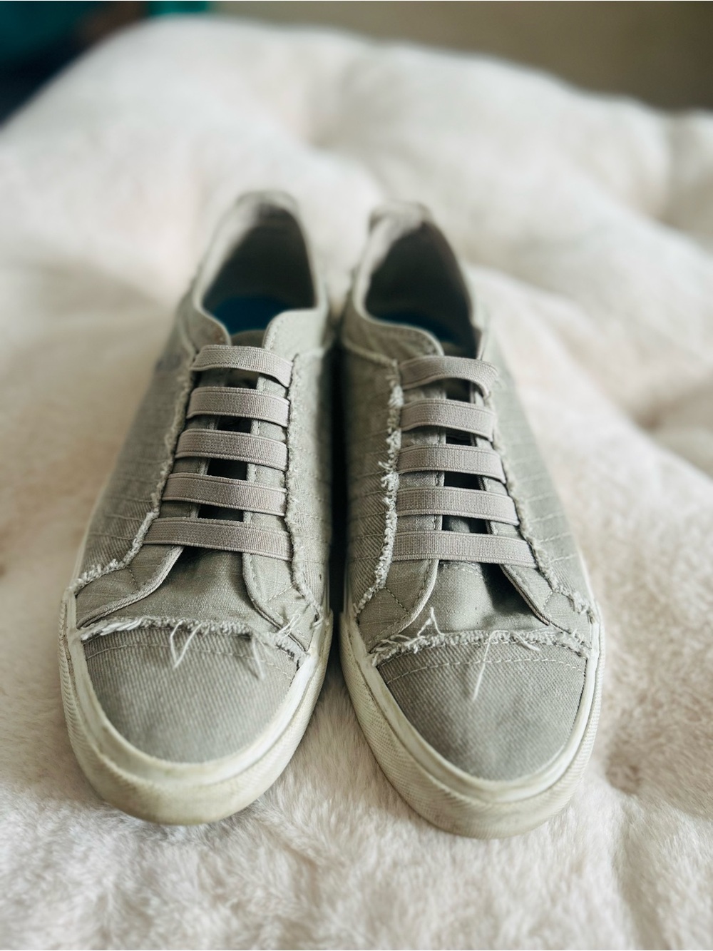 Women's Low-Top Canvas Sneakers in Light Gray taupe